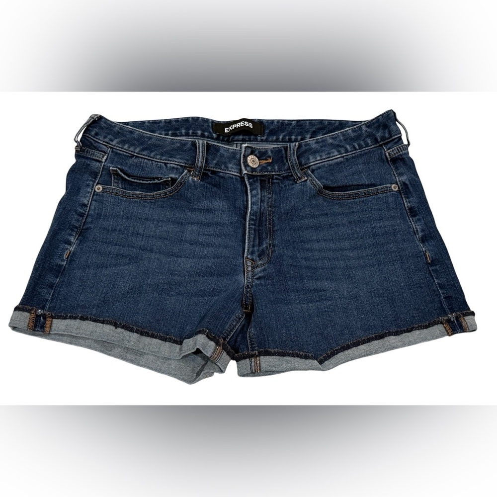 Express Women's Dark Blue Jean Shorts